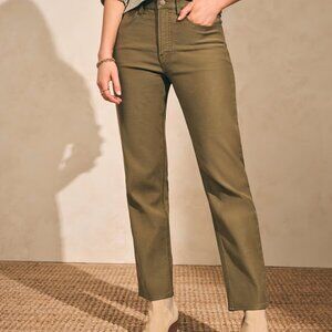 Faherty Stretch Terry 5-Pocket Pant – Military Olive 24